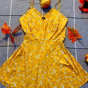 Yellow dress with flower